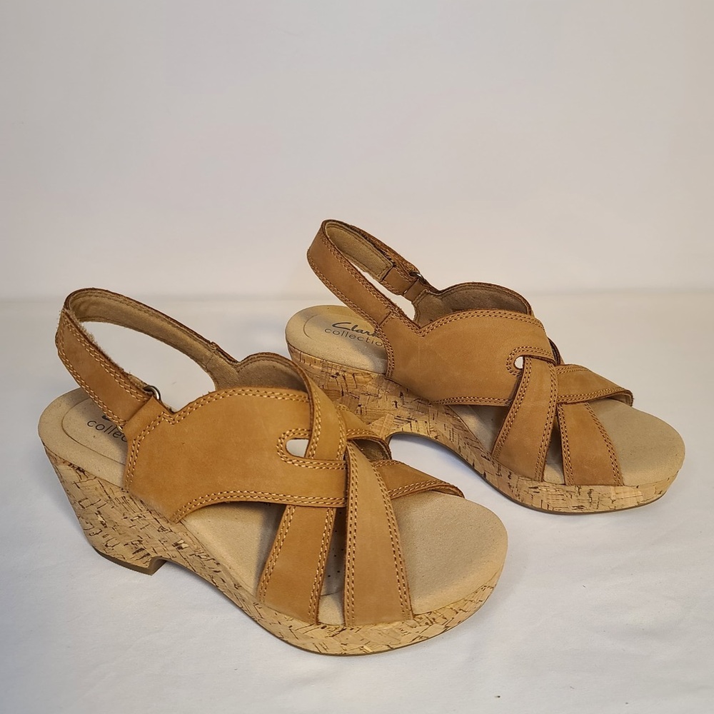 Clarks Wedge Giselle Flora Tan